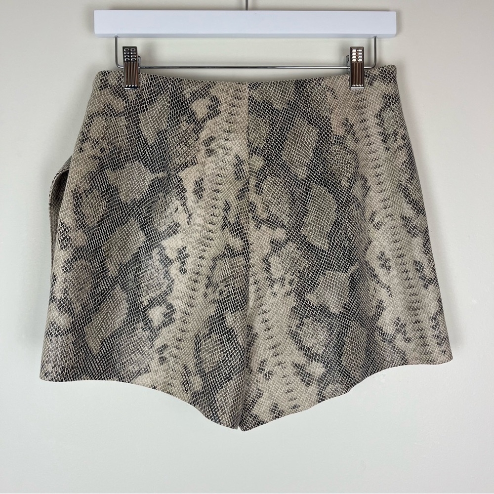 ZARA Snake Python Print Wrap Skort Faux Suede size Small - Picture 5 of 8